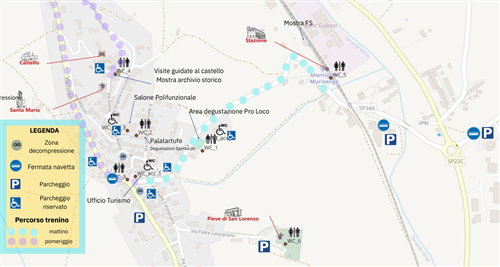 Mappa accessibilità Fiera del Tartufo 4 e 11 ottobre 2026