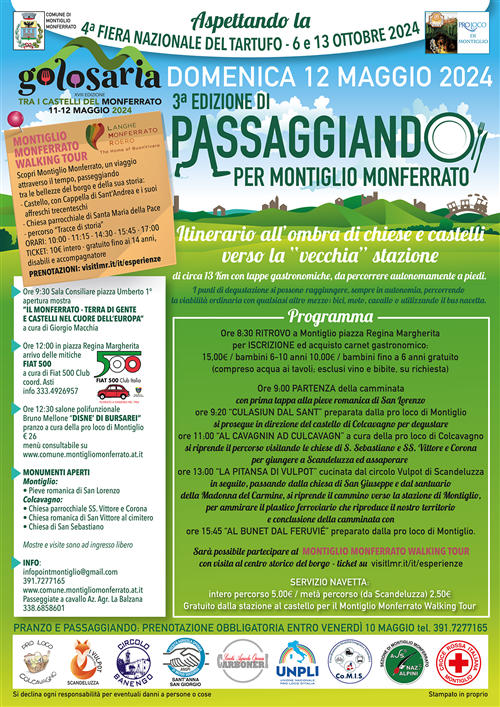 Golosaria 2024 - Passaggiando per Montiglio Monferrato ---
(link menù)

